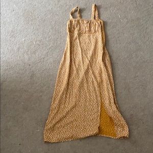 NWT Abercrombie yellow midi dress with slit